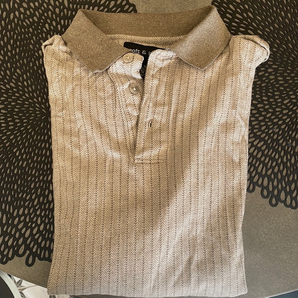 Vintage style half button up shirt